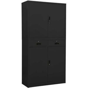 vidaXL Gabinete de Oficina Antracita - Acero - 90x40x180 cm - Almacenamiento de Archivos vidaXL Gabinete de Oficina Antracita - Acero - 90x40x180 cm - Almacenamiento de Archivos