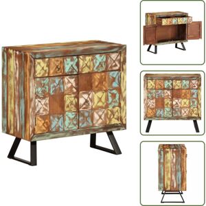 Armario - Vidaxl Cómoda De Madera Maciza Reciclada Multicolor 70x35x70 Cm - Almacenamiento Armario - Vidaxl Cómoda De Madera Maciza Reciclada Multicolor 70x35x70 Cm - Almacenamiento