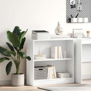 Estantería De Madera Contrachapada Blanco 80x24x75 Cm Vidaxl Estantería De Madera Contrachapada Blanco 80x24x75 Cm Vidaxl