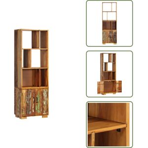 THE LIVING STORE Estantería Retro - Vidaxl Estantería Madera Maciza Reciclada 60x35x180 Cm - Madera Maciza THE LIVING STORE Estantería Retro - Vidaxl Estantería Madera Maciza Reciclada 60x35x180 Cm - Madera Maciza