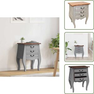 VIDAXL The Living Store Mesita De Noche De Madera Maciza De Caoba 48x35x64 Cm - Mesita De Noche De Madera VIDAXL The Living Store Mesita De Noche De Madera Maciza De Caoba 48x35x64 Cm - Mesita De Noche De Madera