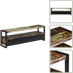 VIDAXL The Living Store Mueble De Tv Madera Maciza Reciclada 120x30x40 Cm - Madera Reciclada VIDAXL The Living Store Mueble De Tv Madera Maciza Reciclada 120x30x40 Cm - Madera Reciclada