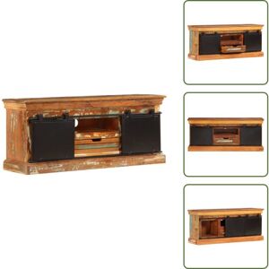 VIDAXL The Living Store Mueble Para Tv Madera Maciza Reciclada 110x30x45 Cm - Madera Reciclada VIDAXL The Living Store Mueble Para Tv Madera Maciza Reciclada 110x30x45 Cm - Madera Reciclada