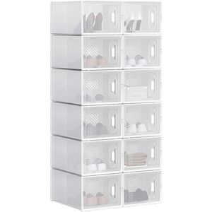 8x Cajas De Zapatos Transparentes Cajas Para Zapatos De Plástico Apilables Y Plegables Organizador De Almacenamiento De Guardarropa Contenedor Zapatos Con Tapa Frontal 35x25x19 Cm - Woltu 8x Cajas De Zapatos Transparentes Cajas Para Zapatos De Plástico Apilables Y Plegables Organizador De Almacenamiento De Guardarropa Contenedor Zapatos Con Tapa Frontal 35x25x19 Cm - Woltu