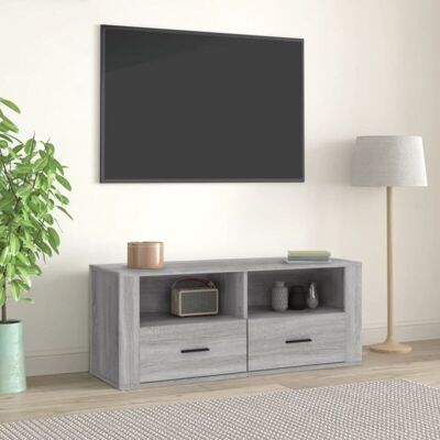 Vidaxl - Mueble De Tv Madera Contrachapada Gris Sonoma 100x35x40 Cm Vidaxl - Mueble De Tv Madera Contrachapada Gris Sonoma 100x35x40 Cm