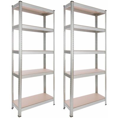 Arebos - 2x Estanteria Metalica - Estanterias Almacenaje 180x75x30 Cm - 350 Kg - Estanterías Metálicas - Estanterias Metalicas Almacenaje - 5 Baldas - 2 Unidades Arebos - 2x Estanteria Metalica - Estanterias Almacenaje 180x75x30 Cm - 350 Kg - Estanterías Metálicas - Estanterias Metalicas Almacenaje - 5 Baldas - 2 Unidades