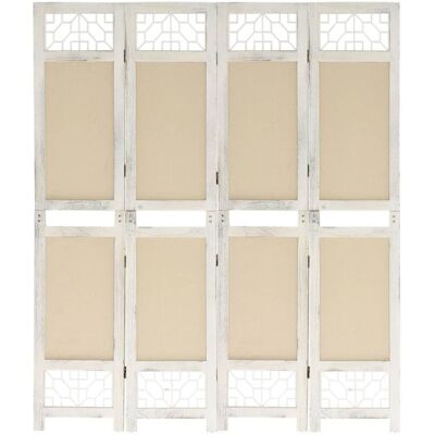 Biombo Divisor De 4 Paneles De Tela Color Crema 140x165 Cm Vidaxl Biombo Divisor De 4 Paneles De Tela Color Crema 140x165 Cm Vidaxl