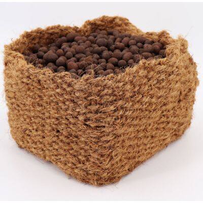 AQUAGART Cesta de Plantas 25x25x20cm Fibra de Coco Natural AQUAGART Cesta de Plantas 25x25x20cm Fibra de Coco Natural