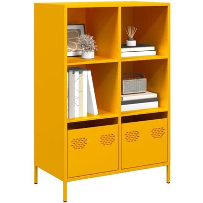 Vidaxl - Aparador Acero Amarillo Mostaza 68x39x103,5 Cm Vidaxl - Aparador Acero Amarillo Mostaza 68x39x103,5 Cm