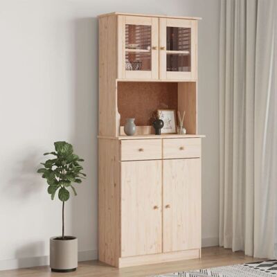 Aparador Alto Alta Madera Maciza De Pino 77x35x188 Cm Vidaxl Aparador Alto Alta Madera Maciza De Pino 77x35x188 Cm Vidaxl