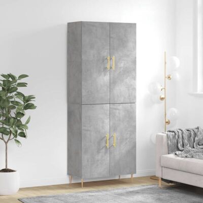 vidaXL Alacena Gris Cemento - Aparador Alto vidaXL Alacena Gris Cemento - Aparador Alto