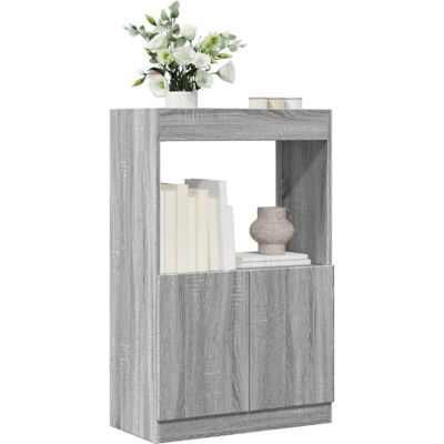 Vidaxl - Aparador De Madera De Ingeniería Gris Sonoma 63x33x100 Cm Vidaxl - Aparador De Madera De Ingeniería Gris Sonoma 63x33x100 Cm