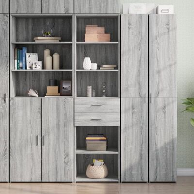 Vidaxl - Aparador De Madera De Ingeniería Gris Sonoma 50x42,5x185 Cm Vidaxl - Aparador De Madera De Ingeniería Gris Sonoma 50x42,5x185 Cm
