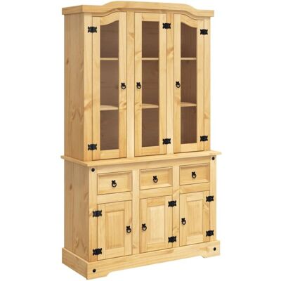 HELLOSHOP26 Aparador Cómoda Cómoda Mueble Almacenamiento Organizador Cocina Salón Corona 112 X 43 X 196 Cm Madera Maciza Pino Mexicano Marrón 020031748 HELLOSHOP26 Aparador Cómoda Cómoda Mueble Almacenamiento Organizador Cocina Salón Corona 112 X 43 X 196 Cm Madera Maciza Pino Mexicano Marrón 020031748
