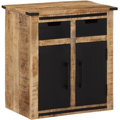 Aparador Con 2 Cajones Madera Maciza De Mango 55x35x60 Cm Vidaxl Aparador Con 2 Cajones Madera Maciza De Mango 55x35x60 Cm Vidaxl