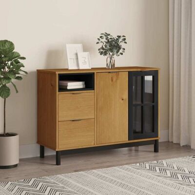 VIDAXL Furniture Limited - Aparador Con Puerta De Vidrio Flam Madera De VIDAXL Furniture Limited - Aparador Con Puerta De Vidrio Flam Madera De