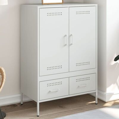Aparador Acero Blanco 68x39x101,5 Cm Vidaxl Aparador Acero Blanco 68x39x101,5 Cm Vidaxl