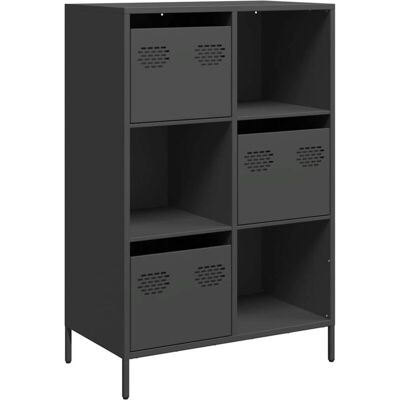 Aparador De Acero Negro 68x39x103,5 Cm Vidaxl Aparador De Acero Negro 68x39x103,5 Cm Vidaxl