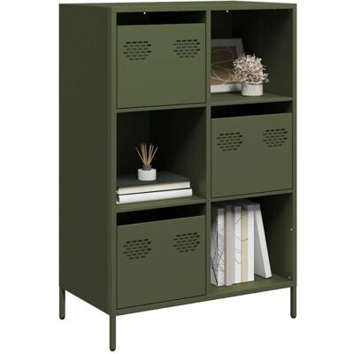 Aparador De Acero Verde Oliva 68x39x103,5 Cm Vidaxl Aparador De Acero Verde Oliva 68x39x103,5 Cm Vidaxl