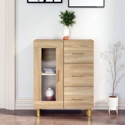 Aparador De Madera De Ingeniería Roble Sonoma 69,5x34x90 Cm Vidaxl Aparador De Madera De Ingeniería Roble Sonoma 69,5x34x90 Cm Vidaxl