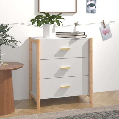 Aparador De Madera Contrachapada Blanco 62x38x70 Cm Vidaxl Aparador De Madera Contrachapada Blanco 62x38x70 Cm Vidaxl