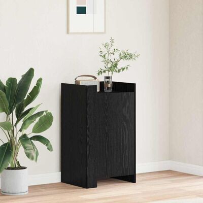Vidaxl - Aparador Roble Negro 45 X 35 X 75 Cm Madera Contrachapada Vidaxl - Aparador Roble Negro 45 X 35 X 75 Cm Madera Contrachapada