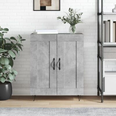Vidaxl - Aparador De Madera De Ingeniería Gris Hormigón 69,5x34x90 Cm Vidaxl - Aparador De Madera De Ingeniería Gris Hormigón 69,5x34x90 Cm