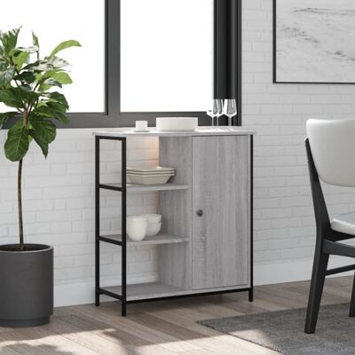 Vidaxl - Aparador De Madera De Ingeniería Gris Sonoma 70x30x80 Cm Vidaxl - Aparador De Madera De Ingeniería Gris Sonoma 70x30x80 Cm