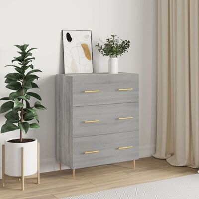 Vidaxl - Aparador De Madera De Ingeniería Gris Sonoma 69,5x34x90 Cm Vidaxl - Aparador De Madera De Ingeniería Gris Sonoma 69,5x34x90 Cm