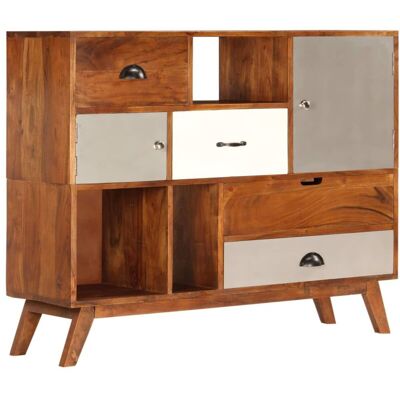 Aparador De Madera Maciza De Acacia 115x35x86 Cm Vidaxl Aparador De Madera Maciza De Acacia 115x35x86 Cm Vidaxl