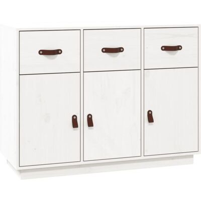 Aparador Madera Maciza De Pino Blanco 100x40x75 Cm Vidaxl Aparador Madera Maciza De Pino Blanco 100x40x75 Cm Vidaxl