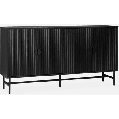 SWEEEK Aparador Con Efecto Madera De 4 Puertas, 157.5cm SWEEEK Aparador Con Efecto Madera De 4 Puertas, 157.5cm