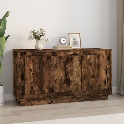 Vidaxl - Aparador Madera Contrachapada Roble Ahumado 102x35x55 Cm Vidaxl - Aparador Madera Contrachapada Roble Ahumado 102x35x55 Cm