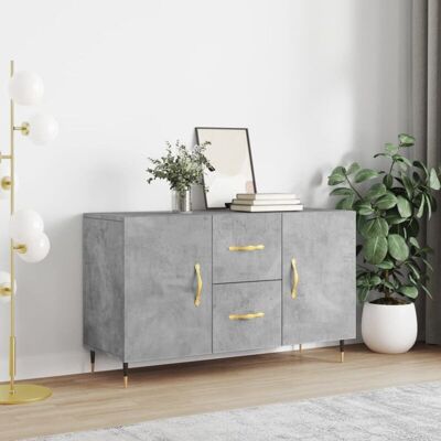 vidaXL Mueble aparador gris hormigón - Armario de almacenamiento vidaXL Mueble aparador gris hormigón - Armario de almacenamiento