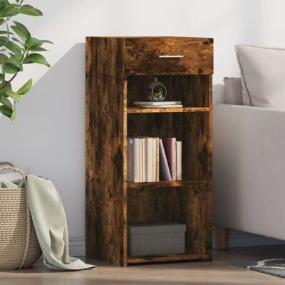 Vidaxl - Aparador Madera De Ingeniería Roble Ahumado 40x42,5x93 Cm Vidaxl - Aparador Madera De Ingeniería Roble Ahumado 40x42,5x93 Cm