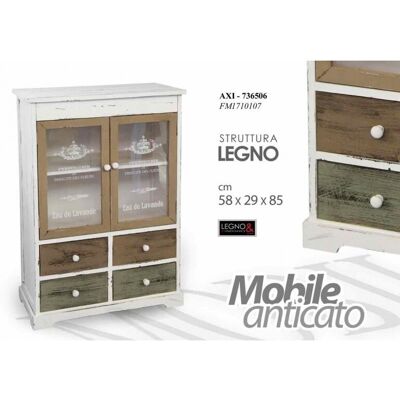 WEBMARKETPOINT Armario Antiguo Con Cajones Vitrinas Cm 58 X 29 X 85 H WEBMARKETPOINT Armario Antiguo Con Cajones Vitrinas Cm 58 X 29 X 85 H