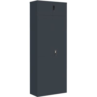 vidaXL Armario archivador de acero gris antracita 90x40x240 cm - Mueble de oficina vidaXL Armario archivador de acero gris antracita 90x40x240 cm - Mueble de oficina