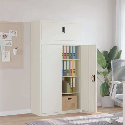 Armario Archivador De Acero Blanco 90x40x180 Cm Vidaxl Armario Archivador De Acero Blanco 90x40x180 Cm Vidaxl