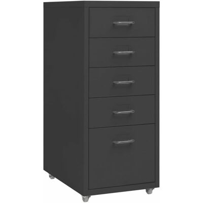 Armario Archivador Móvil Metal Antracita 28x41x69 Cm Vidaxl Armario Archivador Móvil Metal Antracita 28x41x69 Cm Vidaxl