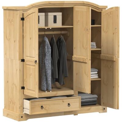 Armario Corona Madera Maciza De Pino 151,5x52x170 Cm Vidaxl Armario Corona Madera Maciza De Pino 151,5x52x170 Cm Vidaxl