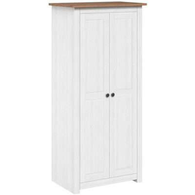Vidaxl - Armario Madera Maciza Pino Blanco Panamá Range 80x50x171,5 Cm Vidaxl - Armario Madera Maciza Pino Blanco Panamá Range 80x50x171,5 Cm