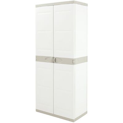 JARDIN202 Armario Con Division Escobero Beige 70x41x176 Cm JARDIN202 Armario Con Division Escobero Beige 70x41x176 Cm