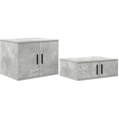 Armario de Almacenamiento Gris Concreto Vidaxl - Diseño Moderno Minimalista Armario de Almacenamiento Gris Concreto Vidaxl - Diseño Moderno Minimalista
