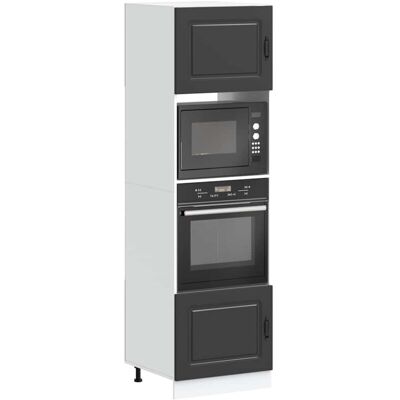 Vidaxl - Armarios Para Horno (2 Unidades) 'kalmar' De Madera De Ingeniería Negra Vidaxl - Armarios Para Horno (2 Unidades) 'kalmar' De Madera De Ingeniería Negra