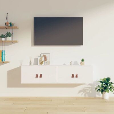 Armario De Pared 2 Uds Madera Maciza De Pino Blanco 60x30x30 Cm Vidaxl Armario De Pared 2 Uds Madera Maciza De Pino Blanco 60x30x30 Cm Vidaxl