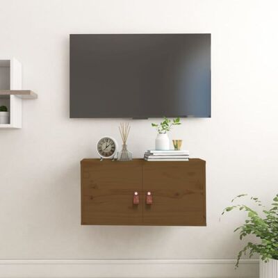Vidaxl - Armario De Pared Madera Maciza De Pino Marrón Miel 60x30x30 Cm Vidaxl - Armario De Pared Madera Maciza De Pino Marrón Miel 60x30x30 Cm