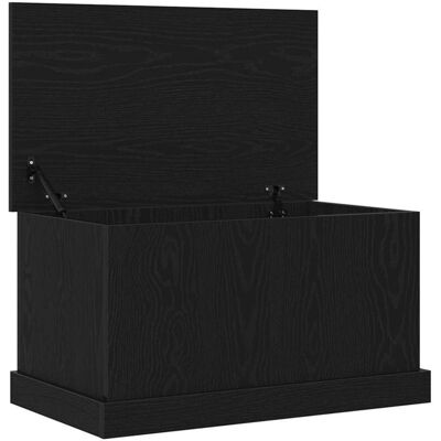 vidaXL Caja de Almacenamiento Negra - Diseño Moderno, Madera Maciza, Acabado Mate - Caja de Almacenamiento vidaXL Caja de Almacenamiento Negra - Diseño Moderno, Madera Maciza, Acabado Mate - Caja de Almacenamiento