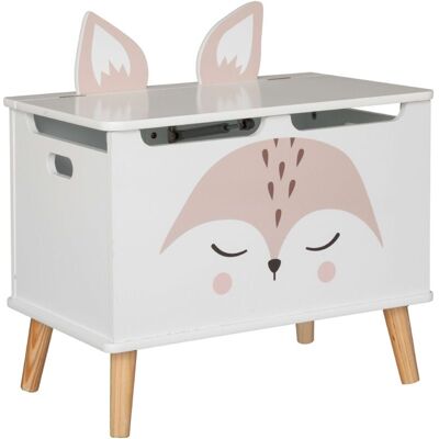 Atmosphera - Arcón Infantil Fox - Madera Y Pino - Blanco - 53x54 -5 Cm Créateur D'Intérieur Atmosphera - Arcón Infantil Fox - Madera Y Pino - Blanco - 53x54 -5 Cm Créateur D'Intérieur