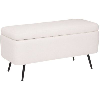 Atmosphera - Banco Aurora - Madera Y Metal - Blanco - 100x40 Cm Créateur D'Intérieur Atmosphera - Banco Aurora - Madera Y Metal - Blanco - 100x40 Cm Créateur D'Intérieur