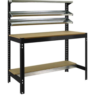 Simonrack - Banco De Trabajo Simonwork De 5 Estantes (144,5x91x61cm) Antracita Y Madera Simonrack - Banco De Trabajo Simonwork De 5 Estantes (144,5x91x61cm) Antracita Y Madera